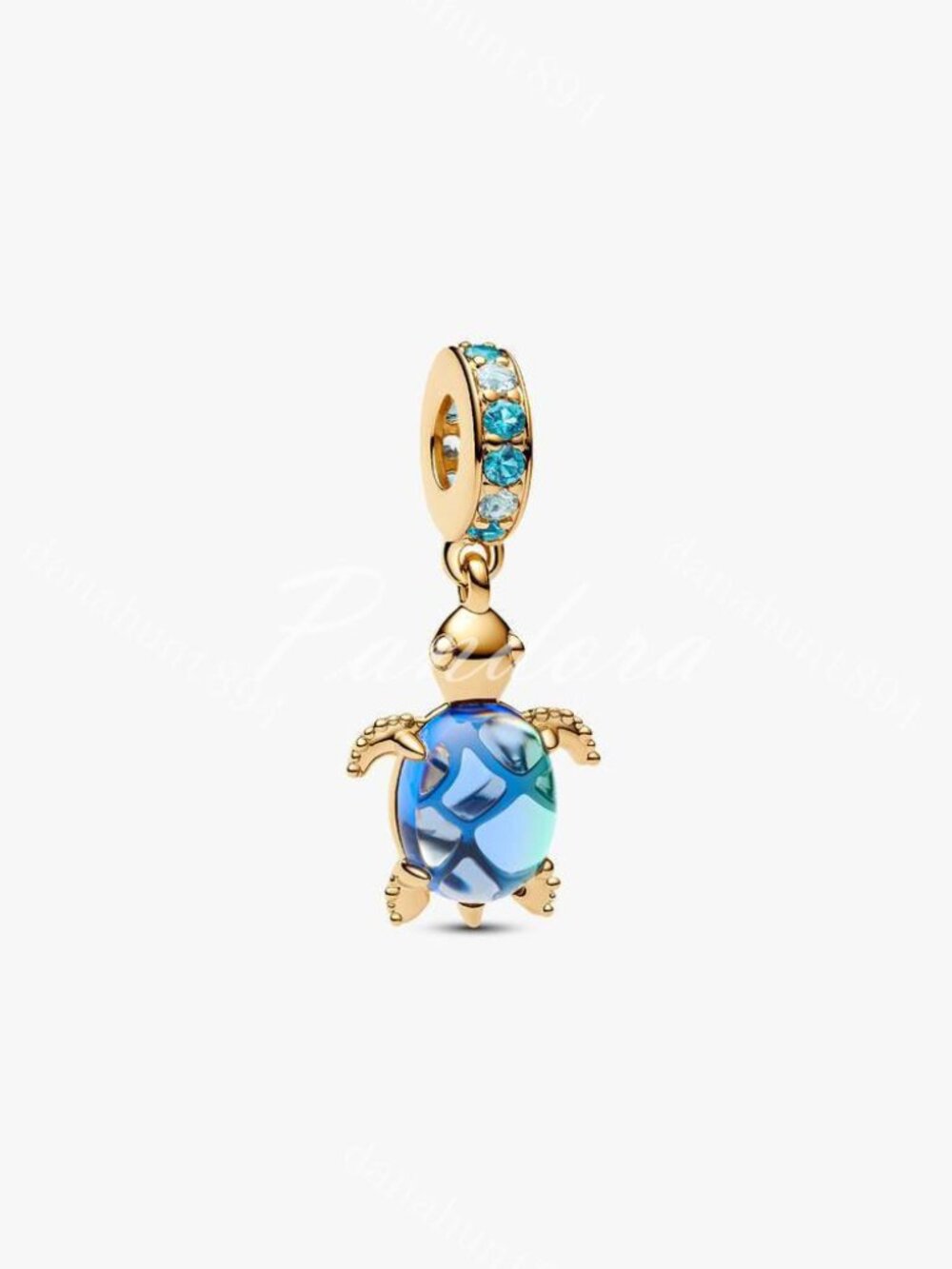 Pandora Sea Turtle Murano Glass Dangle Charm